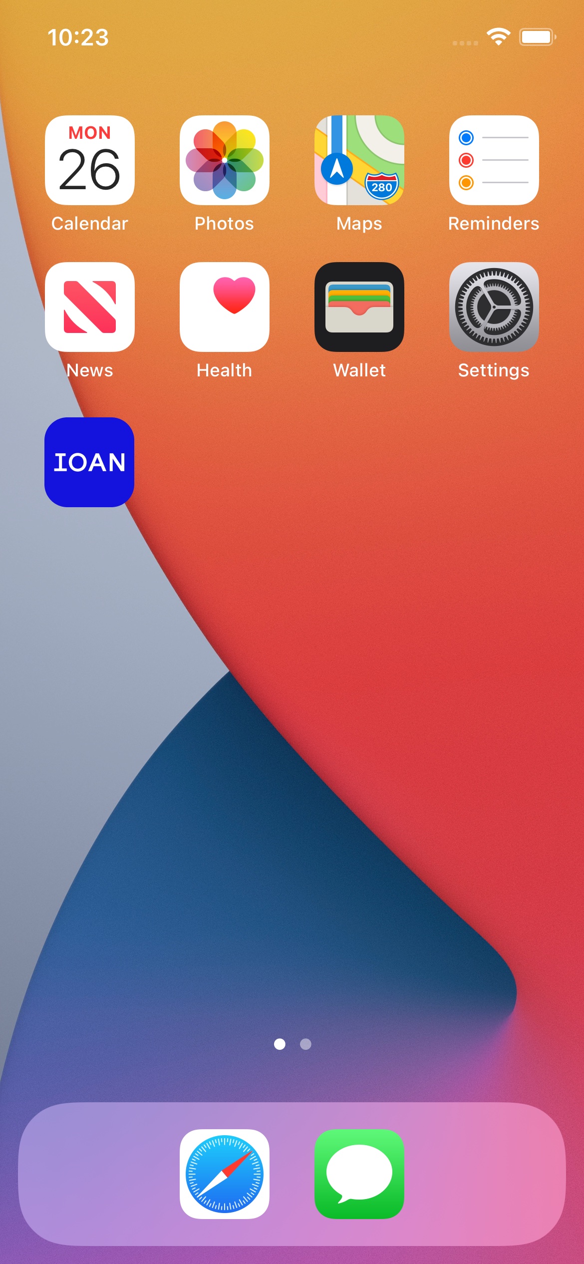 IOAN Skin Analysis App on iPhone Home Screen